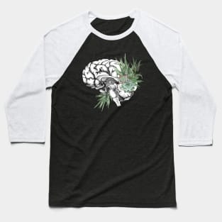 Brain human anatomy,succulents plants aloe cactus, mental Baseball T-Shirt